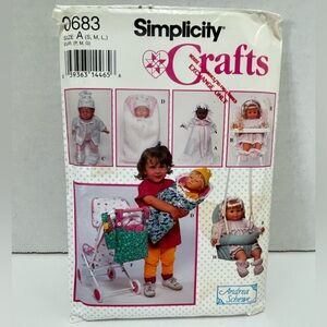 Simplicity Crafts Baby Doll Clothing and Accessories Pattern